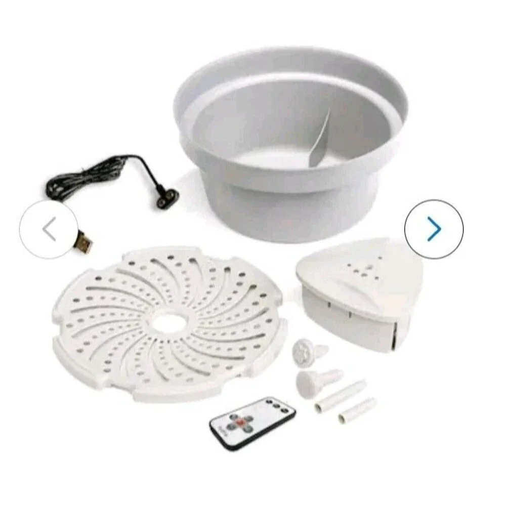 DIY Water Feature Kit Fountain With LED Lights And Remote For Indoor Planters
